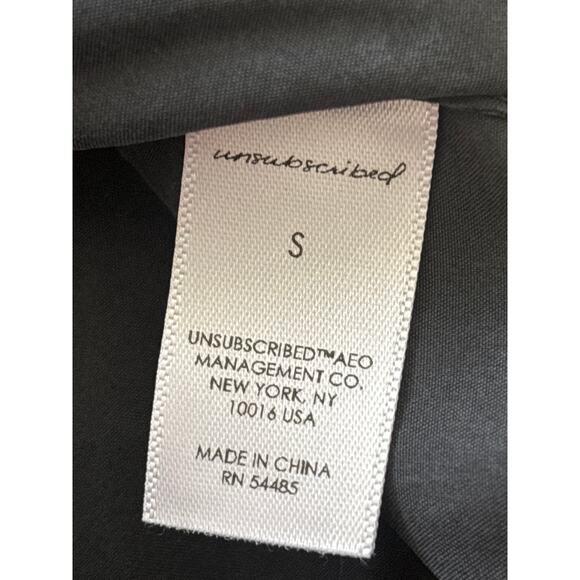 Unsubscribed Tunic Top Women's Small Black Silk Button Front Lightweight Flowy - Picture 5 of 10